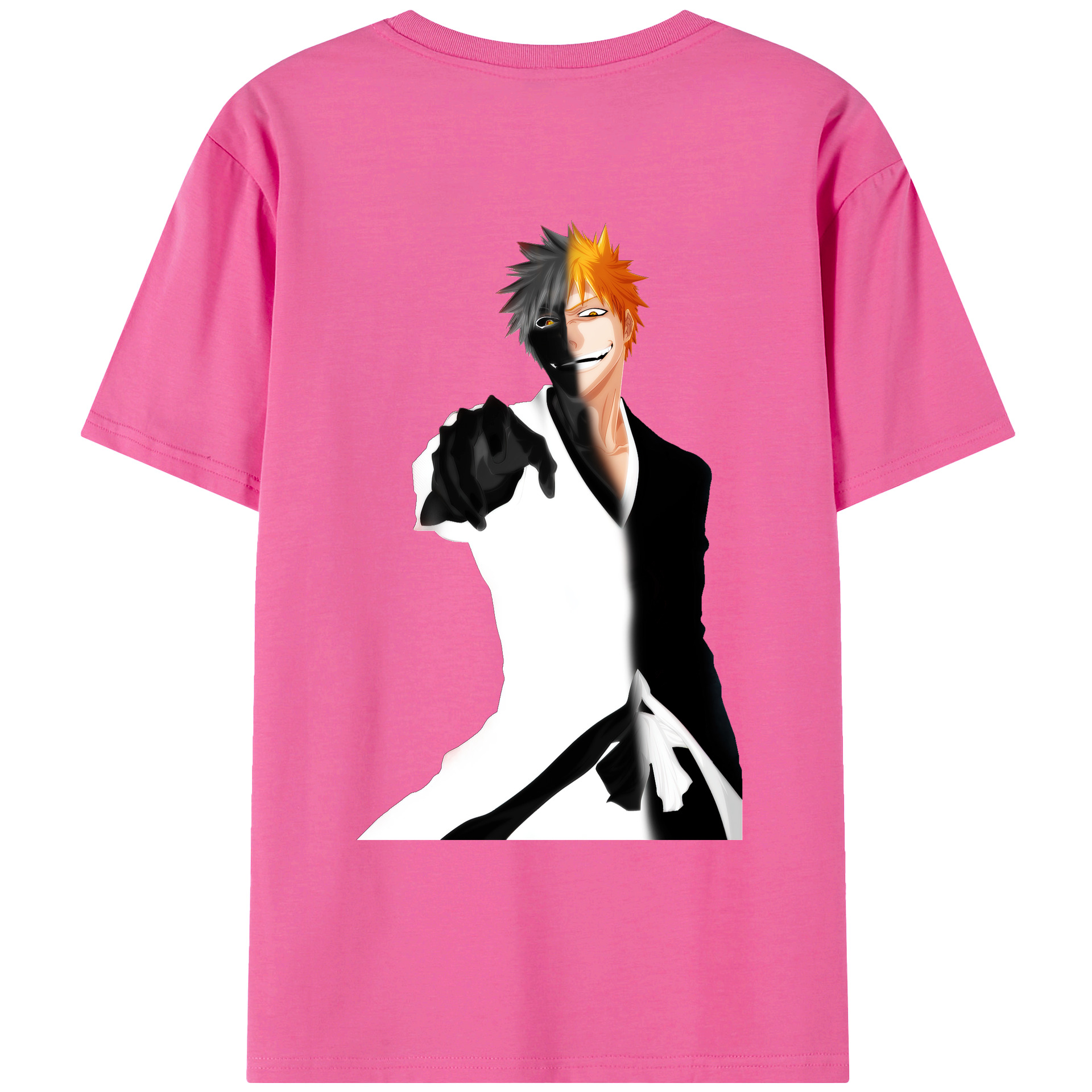 （画像用） ブリーチ 黒崎一護（くろさき いちご）BLEACH Kurosaki Ichigo レディース半袖Tシャツ(バックプリント)